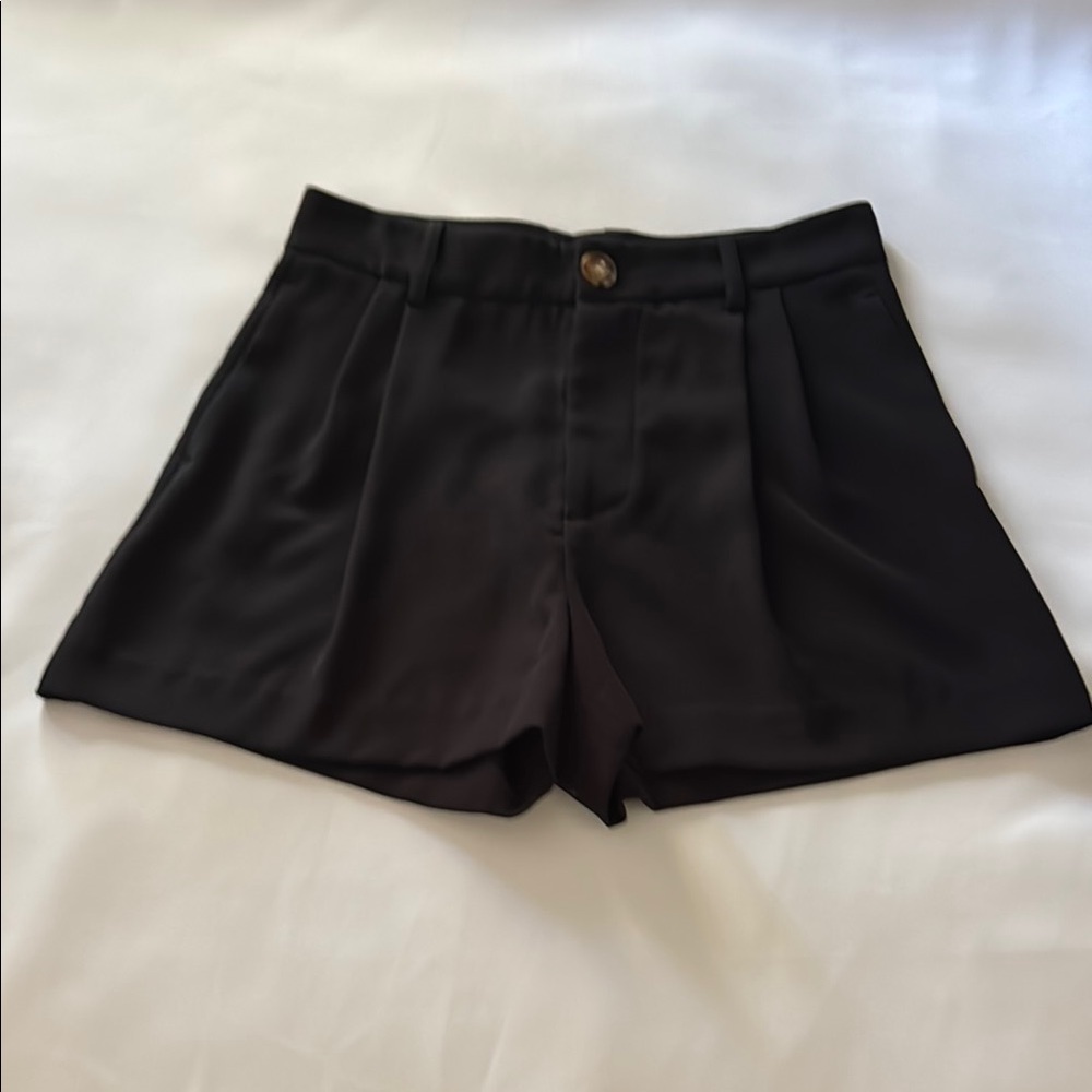 Vince | Black High Waist Dress Shorts